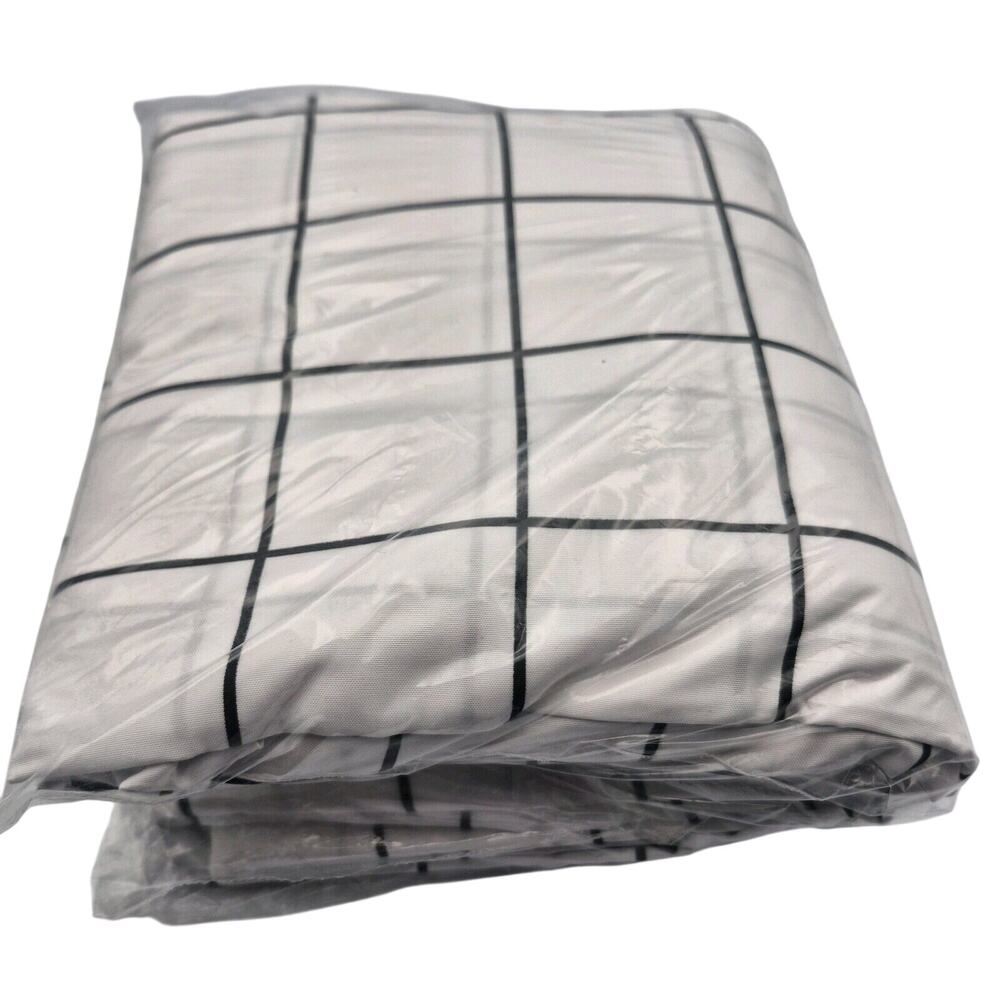 Twin XL Sheet Set White Black Checks NEW in Package Classic Preppy